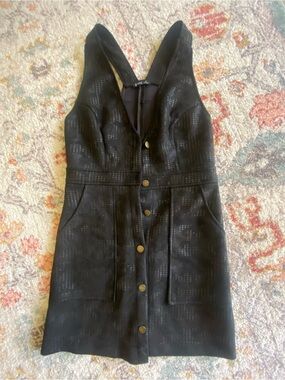 Very J Black Button Up business dress, Size Medium